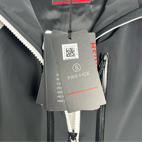 Bogner Fire + Ice Dewi-T Hooded Padded Striped Ski Jacket Size 6 NWT Black - Picture 9 of 14